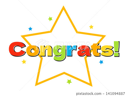 Illustration of the word "Congrats" Illustration of the word "Congrats" 141094887