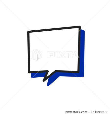 Speech bubble icon material. A simple design to express communication and messages. Speech bubble icon material. A simple design to express communication and messages. 141094999