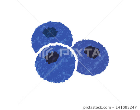 Fruit - Hand-drawn crayon style - Blueberry Fruit - Hand-drawn crayon style - Blueberry 141095247