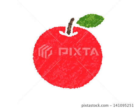 Fruit - Hand-drawn crayon style - Apple 141095251