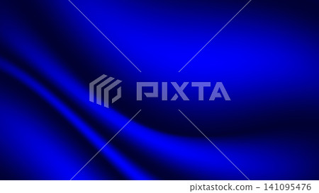 blue fabric background. luxury cloth smooth texture with wavy creased and blank space blue fabric background. luxury cloth smooth texture with wavy creased and blank space 141095476