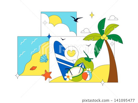 World Coconut Day Vector Illustration Featuring Fresh Tropical Coconuts, Palm Trees, Beach Scenery, Summer Vacation, and Exotic Island Nature World Coconut Day Vector Illustration Featuring Fresh Tropical Coconuts, Palm Trees, Beach Scenery, Summer Vacation, and Exotic Island Nature 141095477