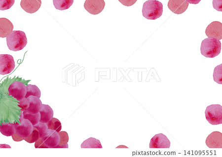 Watercolor grape background frame Watercolor grape background frame 141095551