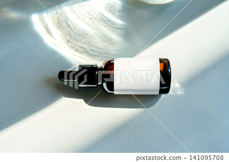Vitamin c antioxidant serum dropper bottle mockup 141095708