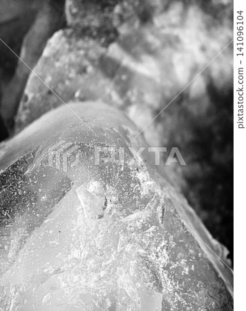 Macro Detail of Rough Frozen Ice Surface Macro Detail of Rough Frozen Ice Surface 141096104