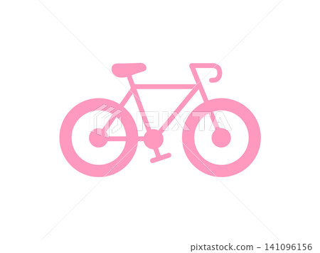 Simple and cute bicycle icon (pink) Simple and cute bicycle icon (pink) 141096156