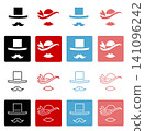 Toilet symbol design inspired by ladies and gentlemen 141096242