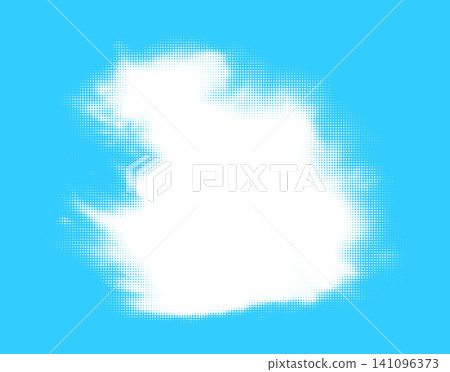 Halftone Clouds on Blue Sky Background Halftone Clouds on Blue Sky Background 141096373