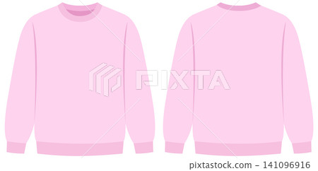 Blank Pink Sweatshirt Mockup with Front and Back Views Blank Pink Sweatshirt Mockup with Front and Back Views 141096916