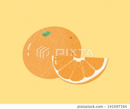 Mandarin orange icon illustration 141097164