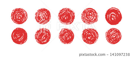 Grainy distress circle. Hand painted sun with watercolor stains. Ink drops and rough scribbles for vintage asian design. Isolated vector elements for graphic art collection Grainy distress circle. Hand painted sun with watercolor stains. Ink drops and rough scribbles for vintage asian design. Isolated vector elements for graphic art collection 141097238