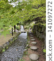 An approach to the entrance wrapped in fresh green 141097272