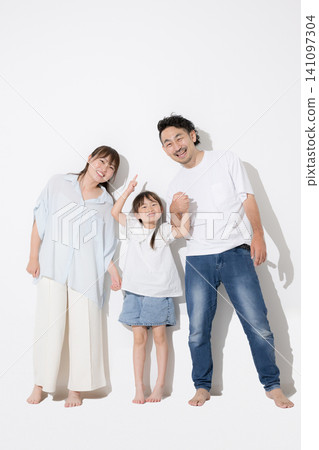 A happy family with smiling faces against a white background – a happy family life and a healthy lifestyle, including insurance, NISA, education, and growth. A happy family with smiling faces against a white background – a happy family life and a healthy lifestyle, including insurance, NISA, education, and growth. 141097304