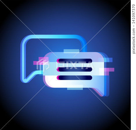 AI Chat Conversation Neon Productivity Technology Icon AI Chat Conversation Neon Productivity Technology Icon 141097370