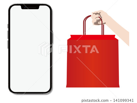 Shopping with smartphone Shopping with smartphone 141099341