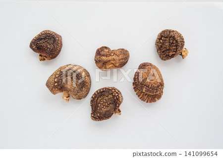 Close-up of dried shiitake mushrooms Close-up of dried shiitake mushrooms 141099654