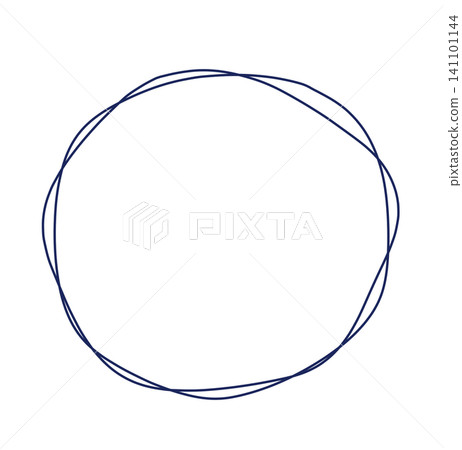 Simple double-line round frame 4 Simple double-line round frame 4 141101144