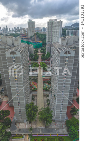 Hong Kong. July 5 2026 Tung Tau Estate Public Housing Estate Hong Kong. July 5 2026 Tung Tau Estate Public Housing Estate 141101393