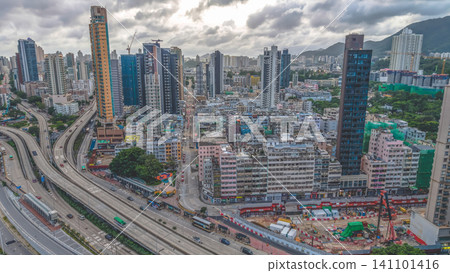 Hong Kong. July 5 2026 Kowloon City Urban Skyline And Historic Streetscape Hong Kong. July 5 2026 Kowloon City Urban Skyline And Historic Streetscape 141101416