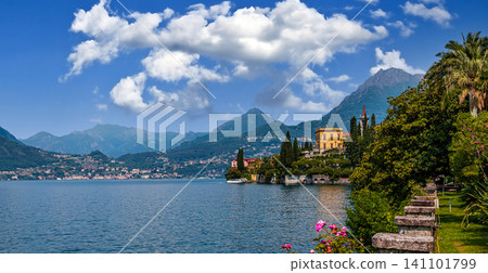 view of the lake Como, Varenna, italy view of the lake Como, Varenna, italy 141101799