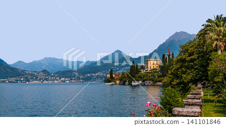 view of the lake Como, Varenna, italy view of the lake Como, Varenna, italy 141101846