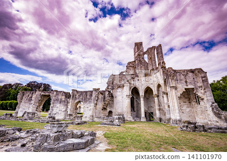 ruins of Chaalis abbey, Chaalis, France ruins of Chaalis abbey, Chaalis, France 141101970
