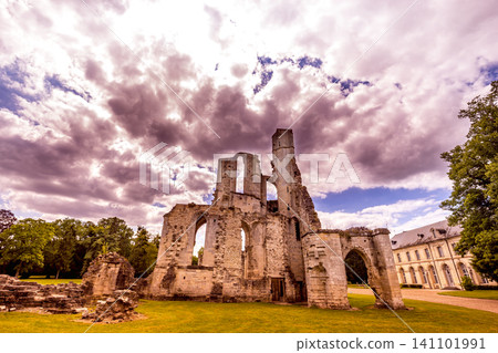ruins of Chaalis abbey, Chaalis, France ruins of Chaalis abbey, Chaalis, France 141101991