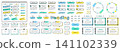 A set of pop-style, easy-to-use headings and frame elements (for business and document creation). 141102339