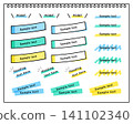 Simple heading frame material set (masking tape, markers, sticky notes) 141102340