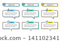 Heading frame and decorative material set with pointing finger icon (for business and document creation) 141102341