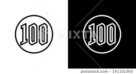 簡單的100日元硬幣向量圖標 簡單的100日元硬幣向量圖標 141102368