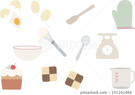 Natural-looking illustration set for baking Natural-looking illustration set for baking 141102466