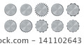 Set of ten silver metallic labels with various shapes 141102643