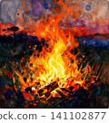 Flames of burning 141102877