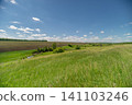 Rolling meadow and distant fields under a bright blue sky Rolling meadow and distant fields under a bright blue sky 141103246