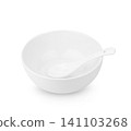 cup, empty spoon on a white background 141103268