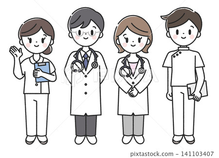 Healthcare worker team set Healthcare worker team set 141103407