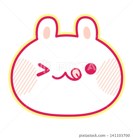 A cute illustration of a rabbit with a playful, embarrassed expression. A cute illustration of a rabbit with a playful, embarrassed expression. 141103700
