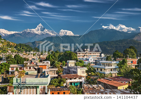 Annapurna range, view from Pokhara, Nepal Annapurna range, view from Pokhara, Nepal 141104437