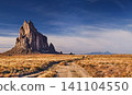 Shiprock the great volcanic rock formation in desert of New Mexico, USA 141104550