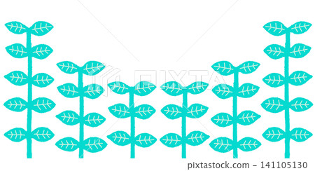 Simple, vibrant green leaf pattern illustration material Simple, vibrant green leaf pattern illustration material 141105130