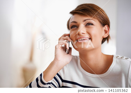 Phone call, happy and woman in home for conversation, online chatting and talking on weekend. Relax, smile and face of person with cellphone for communication, networking and contact in apartment Phone call, happy and woman in home for conversation, online chatting and talking on weekend. Relax, smile and face of person with cellphone for communication, networking and contact in apartment 141105362