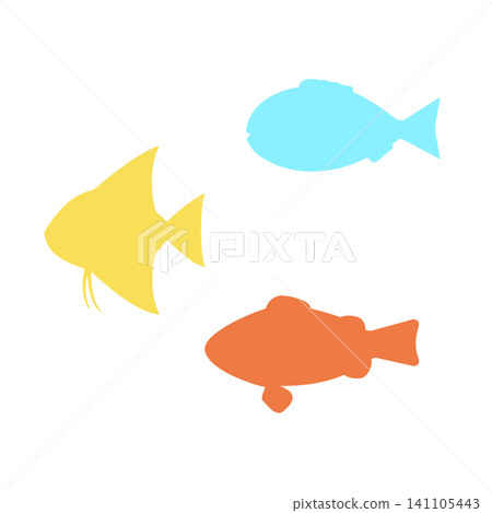 色彩繽紛的熱帶魚和魚類剪影圖示插畫集 - 海洋生物 - 夏季主題 色彩繽紛的熱帶魚和魚類剪影圖示插畫集 - 海洋生物 - 夏季主題 141105443