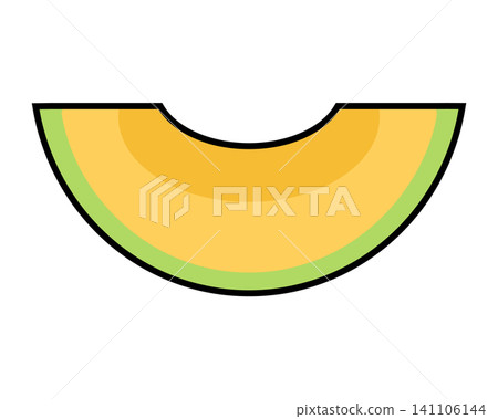 A simple and pop-style illustration of a cut melon. A simple and pop-style illustration of a cut melon. 141106144