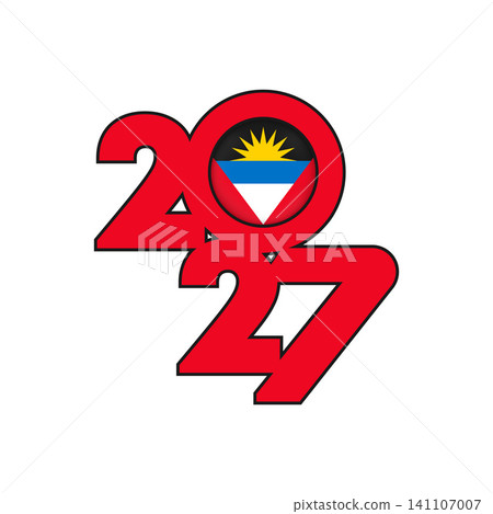 2027 banner with Antigua and Barbuda flag inside. 2027 banner with Antigua and Barbuda flag inside. 141107007