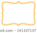 Simple double frame, orange border. 141107137