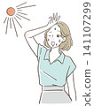 Woman in the hot sun 141107299