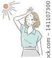 Woman in the hot sun 141107300