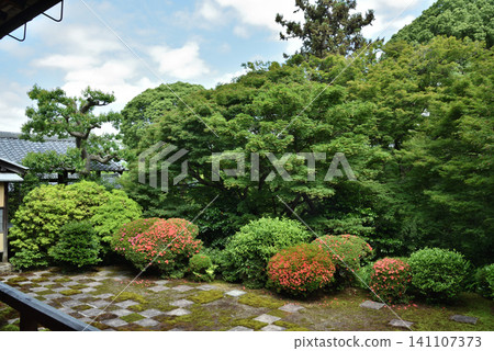 Tofuku-ji Temple Main Hall Garden: North Garden with blooming azaleas (Higashiyama Ward, Kyoto City) Tofuku-ji Temple Main Hall Garden: North Garden with blooming azaleas (Higashiyama Ward, Kyoto City) 141107373