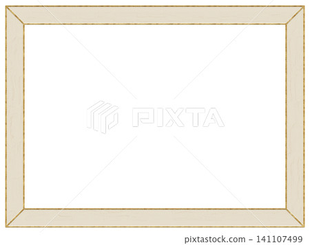 A chic ivory and gold-rimmed picture frame (PNG transparent image). A chic ivory and gold-rimmed picture frame (PNG transparent image). 141107499